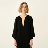 RUE DE TOKYO Danutas heavy crepe kjole - sort