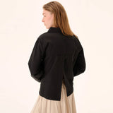 RUE DE TOKYO Shika sandwashed tencel skjorte - sort