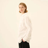 RUE DE TOKYO Sally Solid Oxford skjorte - hvid