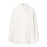 RUE DE TOKYO Sally Solid Oxford skjorte - hvid