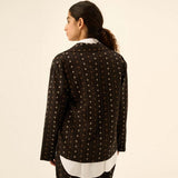 RUE DE TOKYO Cecily Flower Stripe jakke - brown