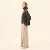 RUE DE TOKYO Kimiko Merino Cashmere strik - dark brown melange
