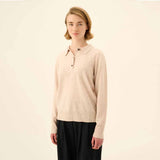 RUE DE TOKYO Kura Merino strik - Beige Melange