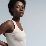 Basis bomuldstp i beige rosa fra Seamless Basic