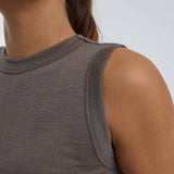 SEAMLESS BASIC Wooly tank uld top - fungi