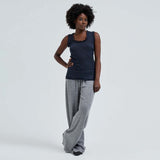 SEAMLESS BASIC Flounce top - Midnight