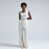 SEAMLESS BASIC Flounce top - Off White