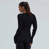 SEAMLESS BASIC Woolen Classic uld bluse - sort