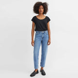 SKALL STUDIO Allison cropped jeans - worn mid blue