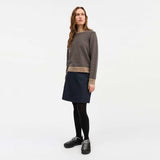 SKALL STUDIO Cameron jumper strik - Brown/Navy stripe