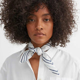 SKALL STUDIO Classic scarf 55x55 tørklæde - light cream/blue