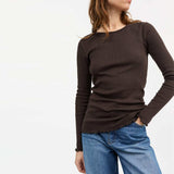 SKALL STUDIO Edie bluse - dark brown