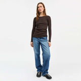 SKALL STUDIO Edie bluse - dark brown