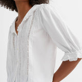 SKALL STUDIO Magnolia bluse - hvid