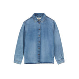 SKALL STUDIO Millington denim skjorte - worn mid blue