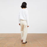 Cropped allison jeans i råhvid frs Skall Studio