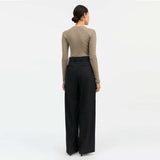 SKALL STUDIO Amy round neck bluse - brun