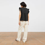 Luftig sort top fra Skall Studio