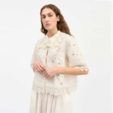 SKALL STUDIO Talia skjorte - Antique hvid
