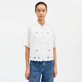 SKALL STUDIO Fleurie skjorte - hvid