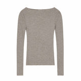 SKALL STUDIO Amy wide neck bluse - brun