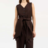 SKALL STUDIO Erin vest - dark brown