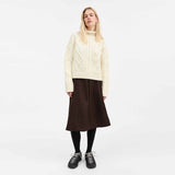 SKALL STUDIO White sun O-neck jumper strik - ecru