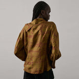 SOEUR Figari silke bluse - bronze/rust