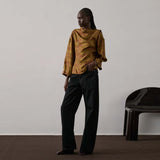 SOEUR Figari silke bluse - bronze/rust