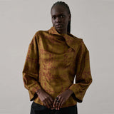 SOEUR Figari silke bluse - bronze/rust