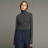 SOEUR Lois uld bluse - antracit grå