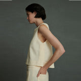 SOEUR Pampa top - creme