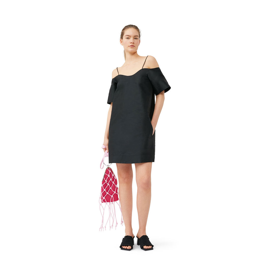 Frivillig byld Seaside Ganni UDSALG: Ganni kjoler - Sort F7737 Taffeta mini kjole Online – HAUSFRAU