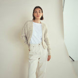 AMERICAN VINTAGE EAST19A strik cardigan - poudreuse grå