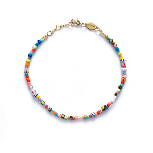 ANNI LU Alaia armbånd - multifarvede perler