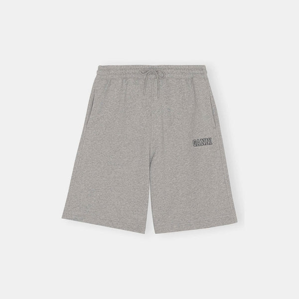 GANNI T3236 Drawstring shorts print - grå