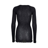 SEAMLESS BASIC Elvira bluse - sort