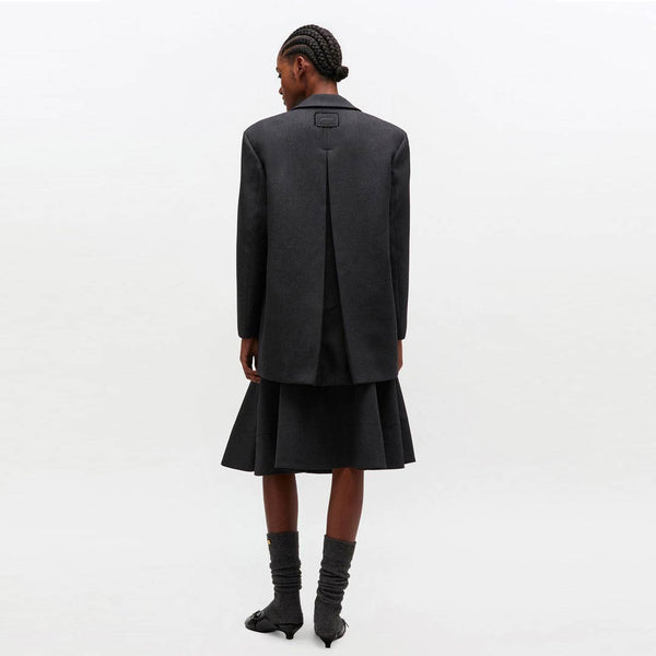 GANNI A1020022 Wool Suiting Blazer - Phantom