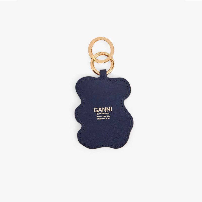 GANNI B3010055 Bear Keyring - Black/Iris