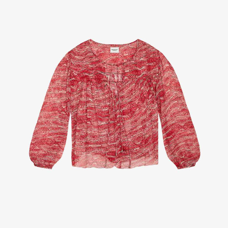 ISABEL MARANT Advika bluse - rød