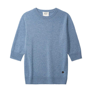 BETA STUDIOS Anna Lady Sleeve cashmere strik - Turtle Dove Blue