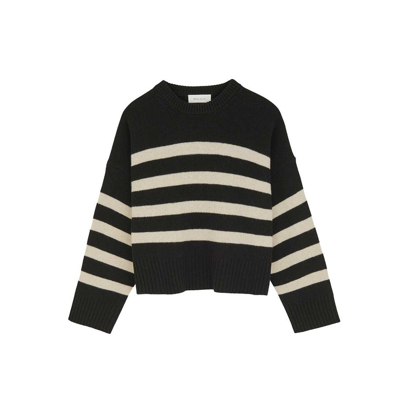 SKALL STUDIO Campa strik - Black/Sand stripe