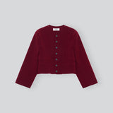 BIRROT Lay4 Cropped jakke - Burgundy