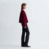 BIRROT Lay4 Cropped jakke - Burgundy