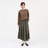 SKALL STUDIO Dagny Nederdel - Green/White Check