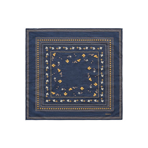 SKALL STUDIO Skall Floral Tørklæde 55x55 - Midnight Navy