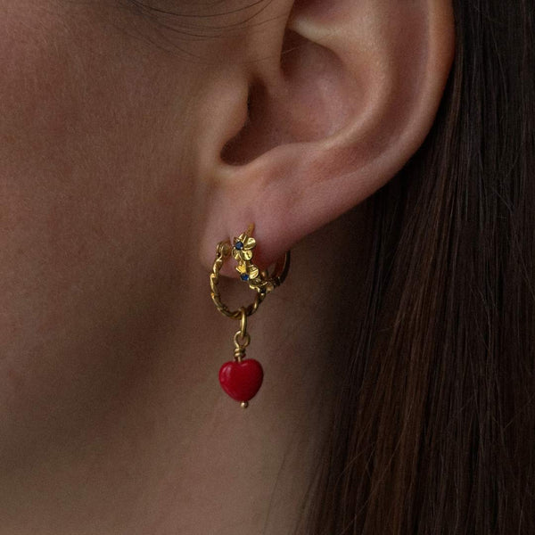 PICO French Petite Heart Pendant - rød