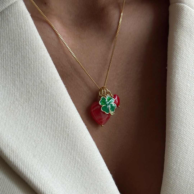 PICO French Petite Heart Pendant - rød