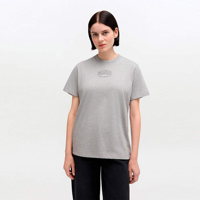 GANNI A1050057 Essentials t-shirt - Paloma grå