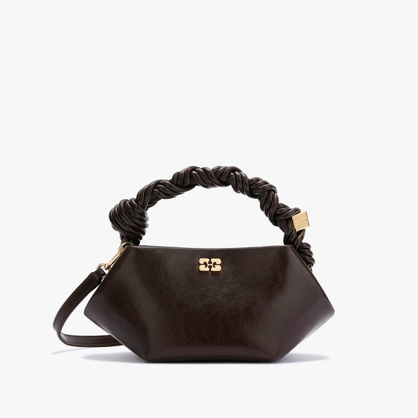 GANNI B2100046 Bou Mini Crinkle Oleatex taske - Dark Olive